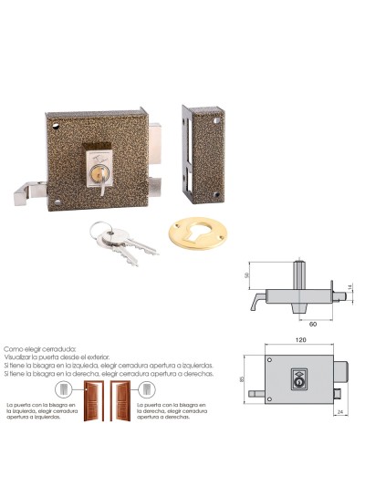 Cerradura Cvl 1125a/ 12/he Derecha