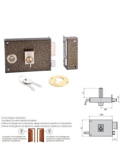 Cerradura Cvl 1125br/ 12/he Derecha