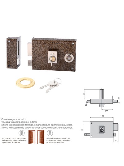Cerradura Cvl 1125br/ 12/he Izquierda