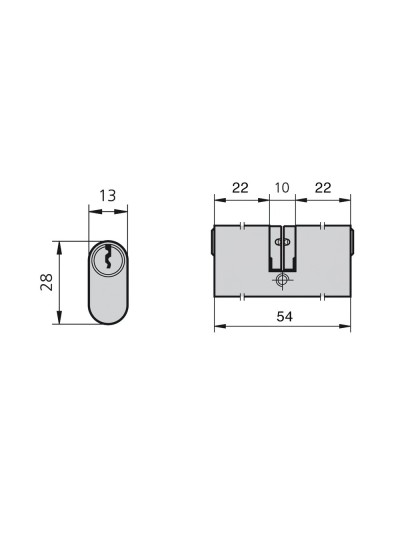 Cilindro Cvl 5963/22x22/ln Ovalado 2 Levas