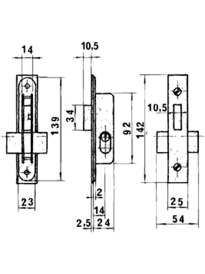 Cerradura Lince 5552 Aluminio   14 mm.