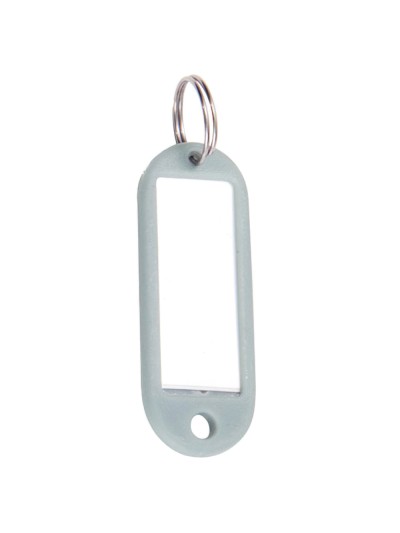 Llavero Portaetiquetas Gris
