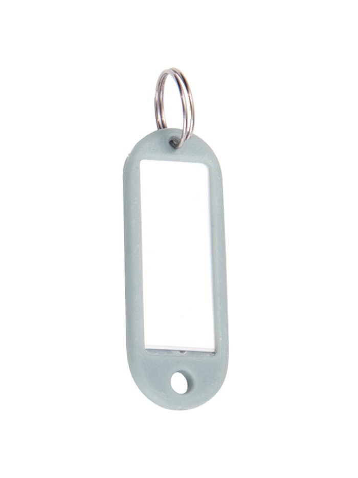 Llavero Portaetiquetas Gris