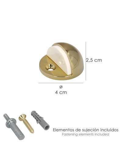 Tope Puerta Wolfpack Atornillar Acero Inoxidable Latonado