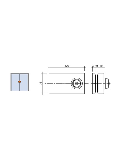 Cerradura Cbm 2001 Puerta Cristal Llave Tubular