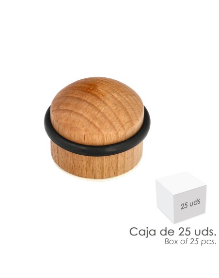 Tope Puerta Wolfpack Atornillar / Adhesivo Madera Haya Barnizado  (Caja 25 Unidades)