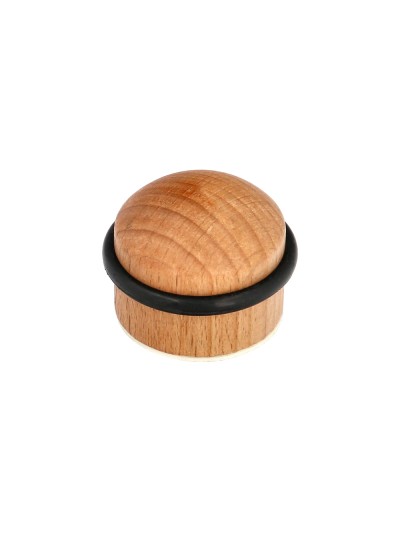 Tope Puerta Atornillable Adhesivo Madera Redondo Roble Claro