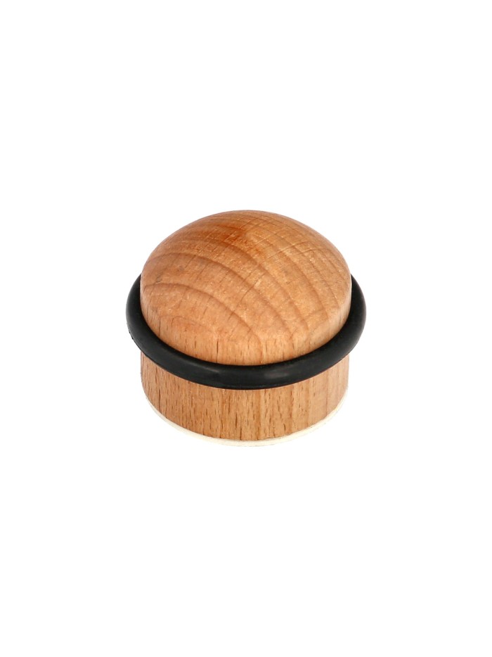 Tope Puerta Atornillable Adhesivo Madera Redondo Roble Claro