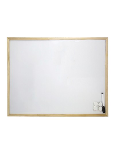 Pizarra Magnetica Blanca 45x60 cm. Con Rotulador y 4 Imánes