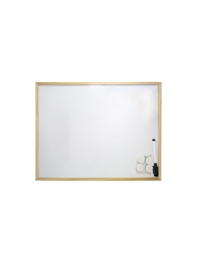 Pizarra Magnetica Blanca 30x40 cm. Con Rotulador y 4 Imánes