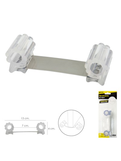 Tope Sujeta Puerta Goma Transparente 13 cm.