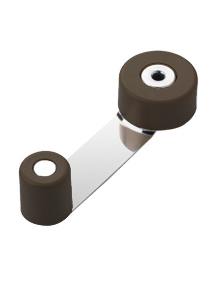 Tope Puerta Con Retenedor Metalico / Goma Marron