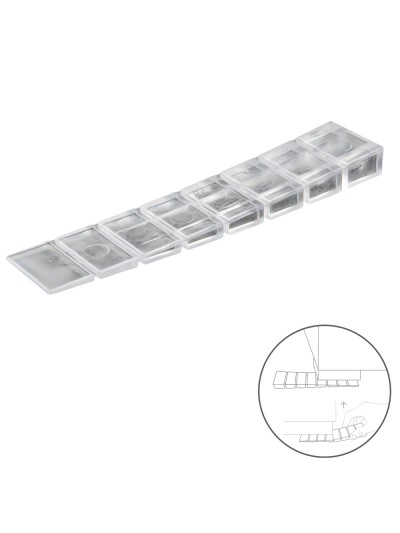 Cuñas Calza Muebles Ajustable / Recortable Transparente (Blister 9 Piezas)