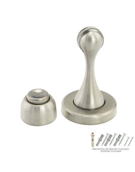 Tope Puerta Retenedor Magnetico Extrafuerte Acero Inoxidable Para Pared y Suelo