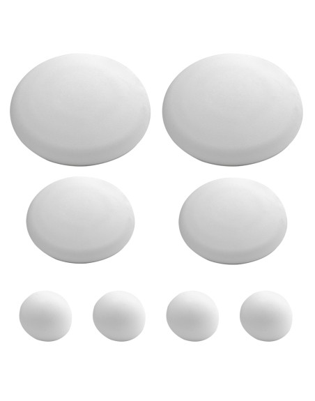 Topes Adhesivos para Paredes / Puertas / Ventanas / Mobiliario 2 x Ø 60 mm. / 2 x 40 mm. / 4 x 22 mm. (Blister 8 piezas)