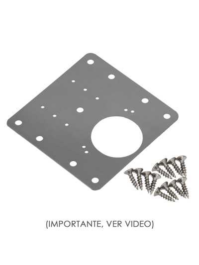 Placas de Reparacion Bisagras Cazoleta 9x9 cm. 1 piezas. Placa Repara Puertas, Placa Reparación Bisagras Mueble