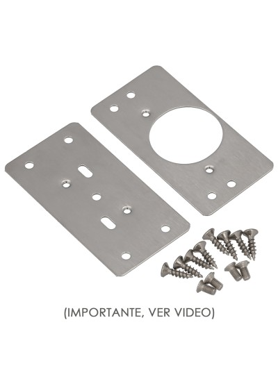 Placas de Reparacion Bisagras Cazoleta 4,7x9 cm. 2 piezas. Placa Repara Puertas, Placa Reparación Bisagras Mueble