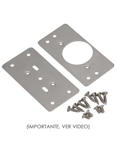 Placas de Reparacion Bisagras Cazoleta 4,7x9 cm. 2 piezas. Placa Repara Puertas, Placa Reparación Bisagras Mueble