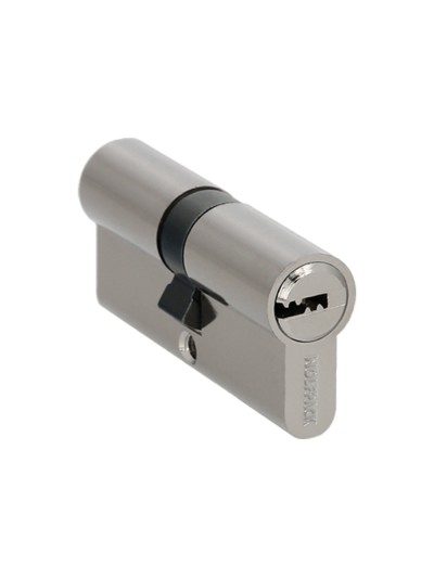 Cilindro Seguridad 35x35 mm. Leva Larga Niquelado Con 5 llaves
