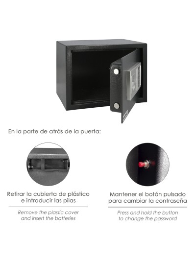 Caja Fuerte Sobreponer Electrica 35x25x25 cm.