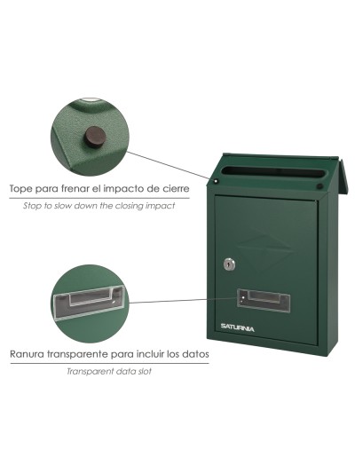 Buzon Exterior 205 x 300 x 70 mm. Verde