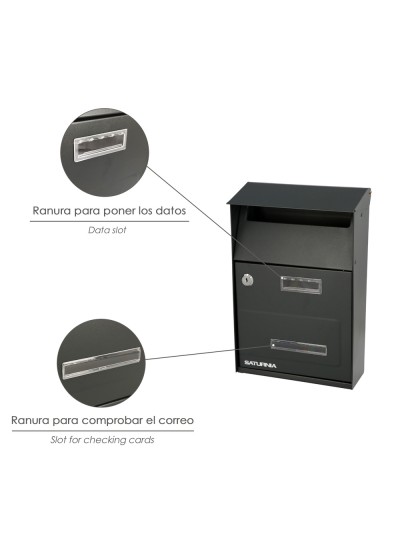 Buzon Exterior Country Gris Oscuro 215 x 320 x 105 mm.