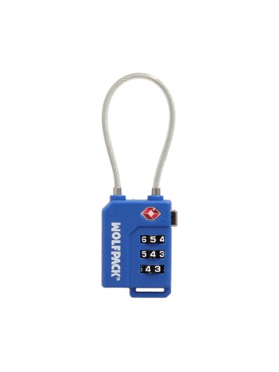 Candado Seguridad Equipaje Tsa 3 Digitos Con Cable Acero. Candado Combinación, Maleta, Viaje, Mochilas, Seguridad