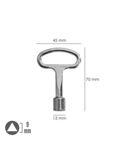Llave Cierre Triangulo 193 9 mm.