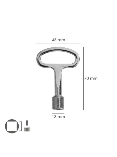 Llave Cierre Cuadrado 192 8 mm.
