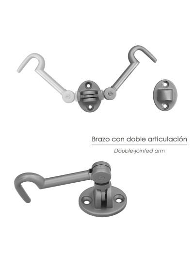 Aldabillas   Multiusos Reforzada Con Tornillos 100 Mm Latón Niquelado Mate