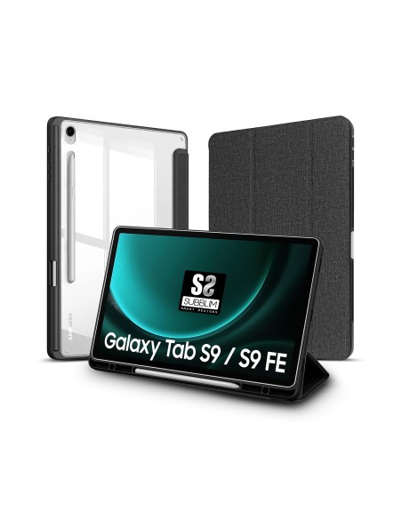 Funda tablet sublim clear shock case para samsung galaxy tab s9 11 pulgadas - s9 fe 10.9 pulgadas negra
