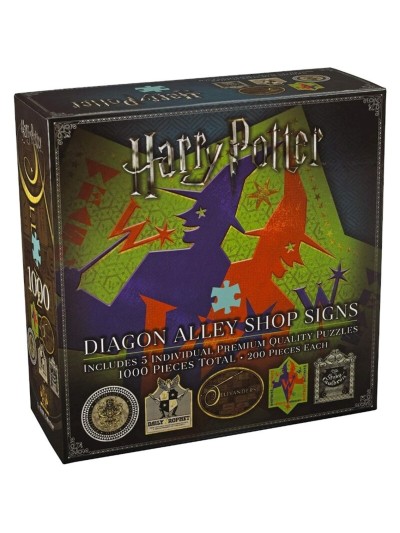 Puzzle the noble collection harry potter callejon diagon simbolos & logos tiendas 1000 piezas