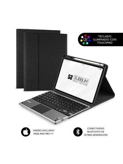 Funda + teclado subblim para ipad pro 11 pulgadas negro - gris