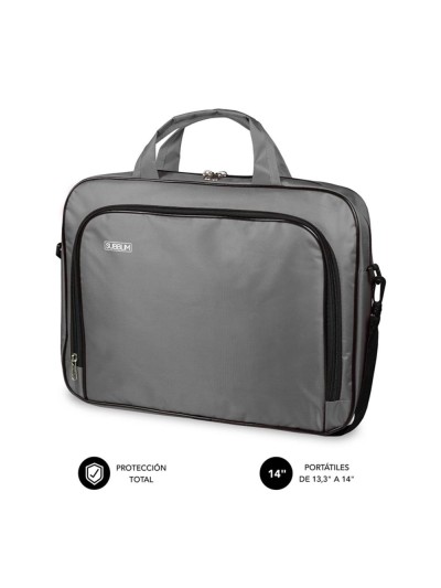 Maletin subblim oxford para portatil 13.3 pulgadas - 14 pulgadas gris