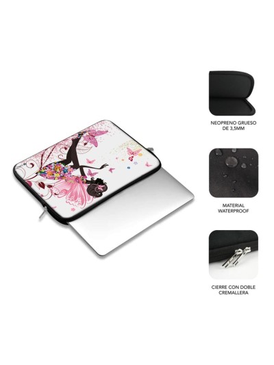 Funda subblim trendy sleeve para portatil 13.3 pulgadas - 14 pulgadas neo hada