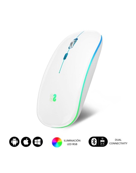 Raton inalambrico subblim submo - ldflat2 blanco