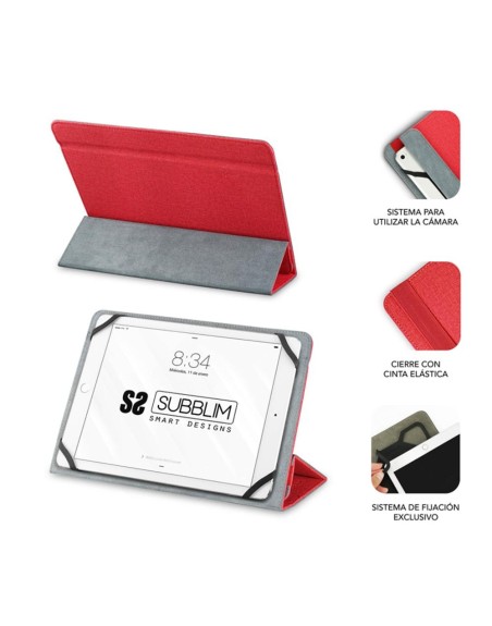 Funda subblim freecam case para tablet 10.1 pulgadas rojo