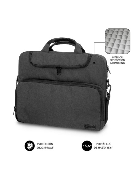 Maletin subblim air padding para portatil 15.6 pulgadas dark grey