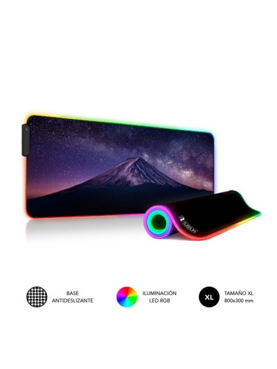 Alfombrilla subblim mouse pad premium led rgb mount
