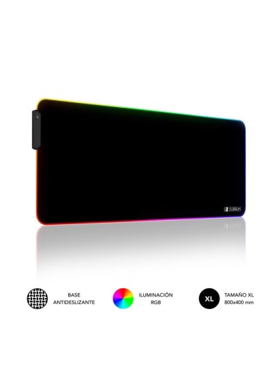 Alfombrilla subblim mouse pad premium led rgb negro