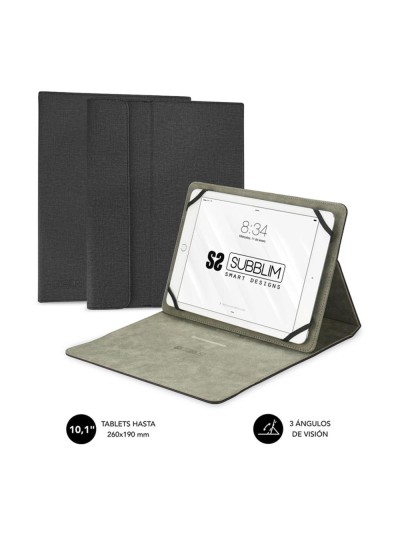 Funda subblim clever stand para tablet case 10.1 pulgadas negro
