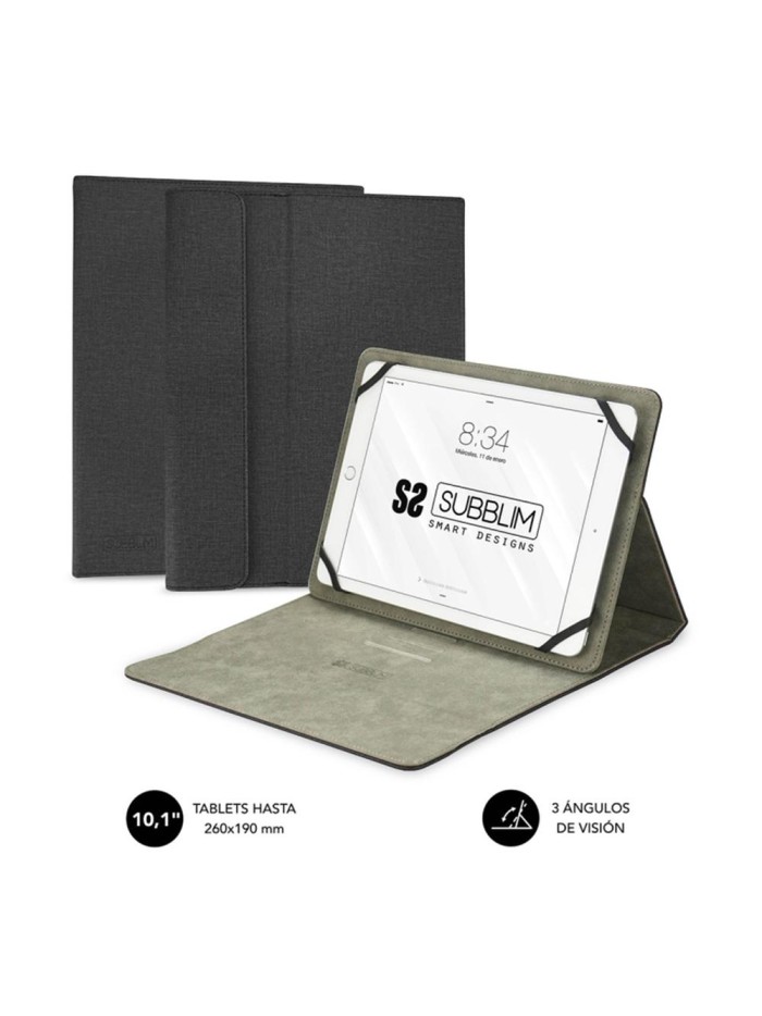 Funda subblim clever stand para tablet case 10.1 pulgadas negro Funda subblim clever stand para tablet case 10.1 pulgadas negro