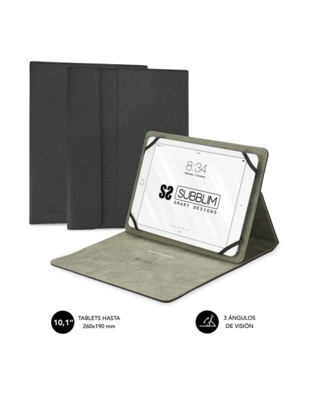 Funda subblim clever stand para tablet case 10.1 pulgadas negro