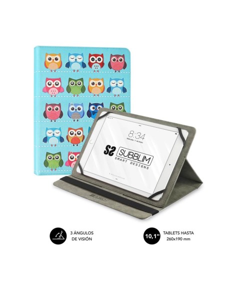 Funda subblim trendy case para tablet 10.1 pulgadas buhos