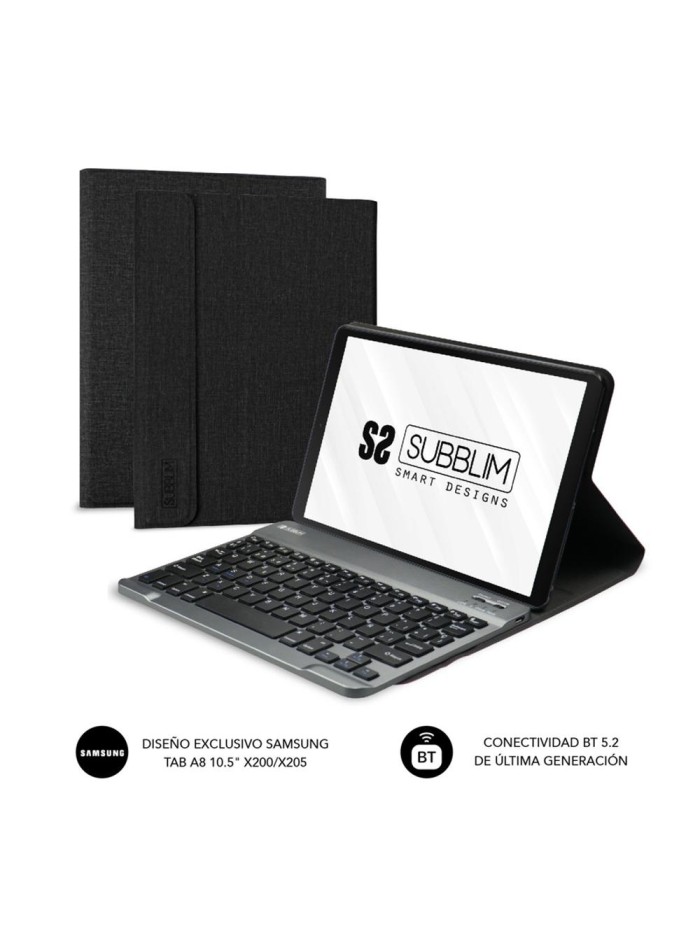 Funda + teclado subblim para samsung gt a8 10.5 pulgadas pulgadas x200 - 205 Funda + teclado subblim para samsung gt a8 10.5 pulgadas pulgadas x200 - 205