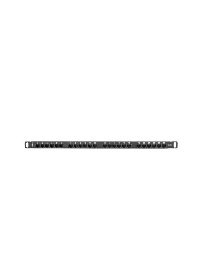 Patch panel lanberg cat.6 utp 24 puertos 0.5u rack 19 negro Patch panel lanberg cat.6 utp 24 puertos 0.5u rack 19 negro