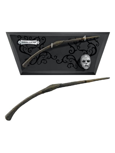 Replica the noble collection harry potter varita en expositor con mascara bellatrix lestrange