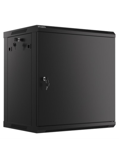 Armario lanberg mural rack 19 pulgadas 12u - 600x450 negro
