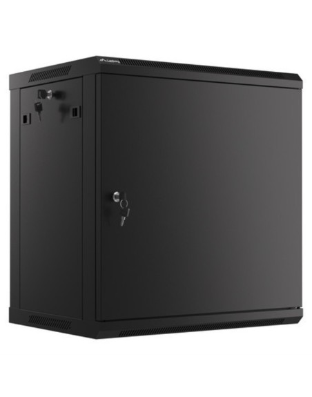 Armario lanberg mural rack 19 pulgadas 12u - 600x450 negro