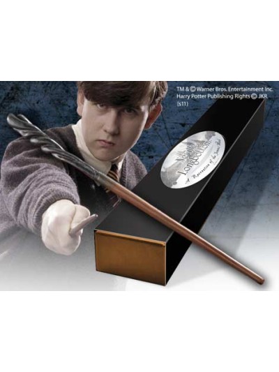Replica the noble collection harry potter neville longbottom varita con caja y placa de identificacion